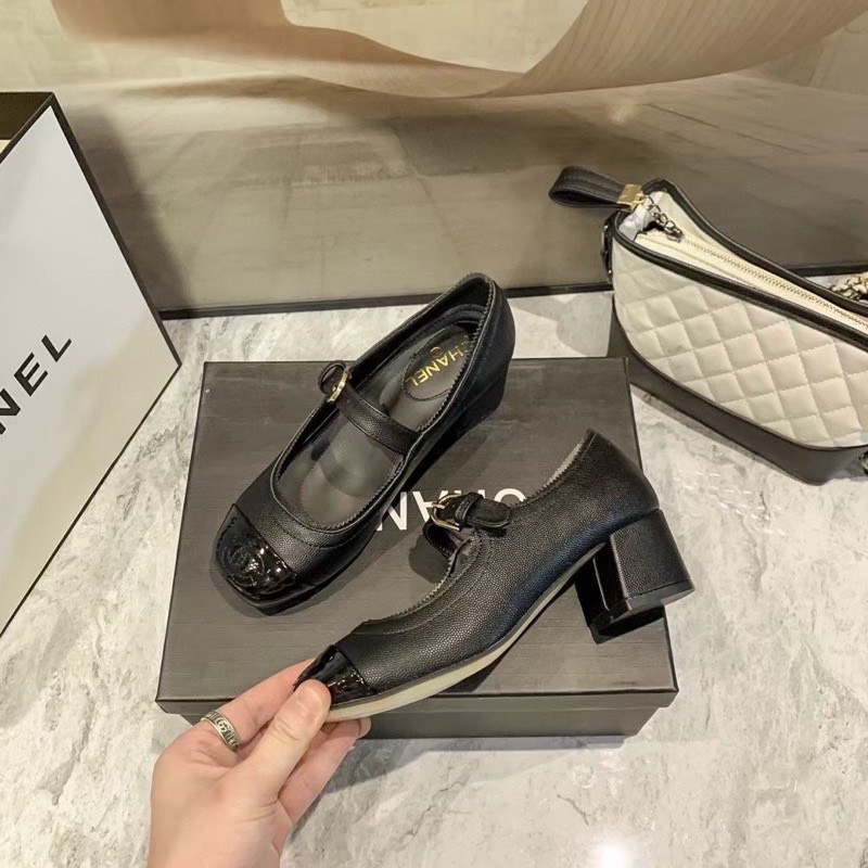 Giày cao gót vuông 3 phân cao cấp 2 màu