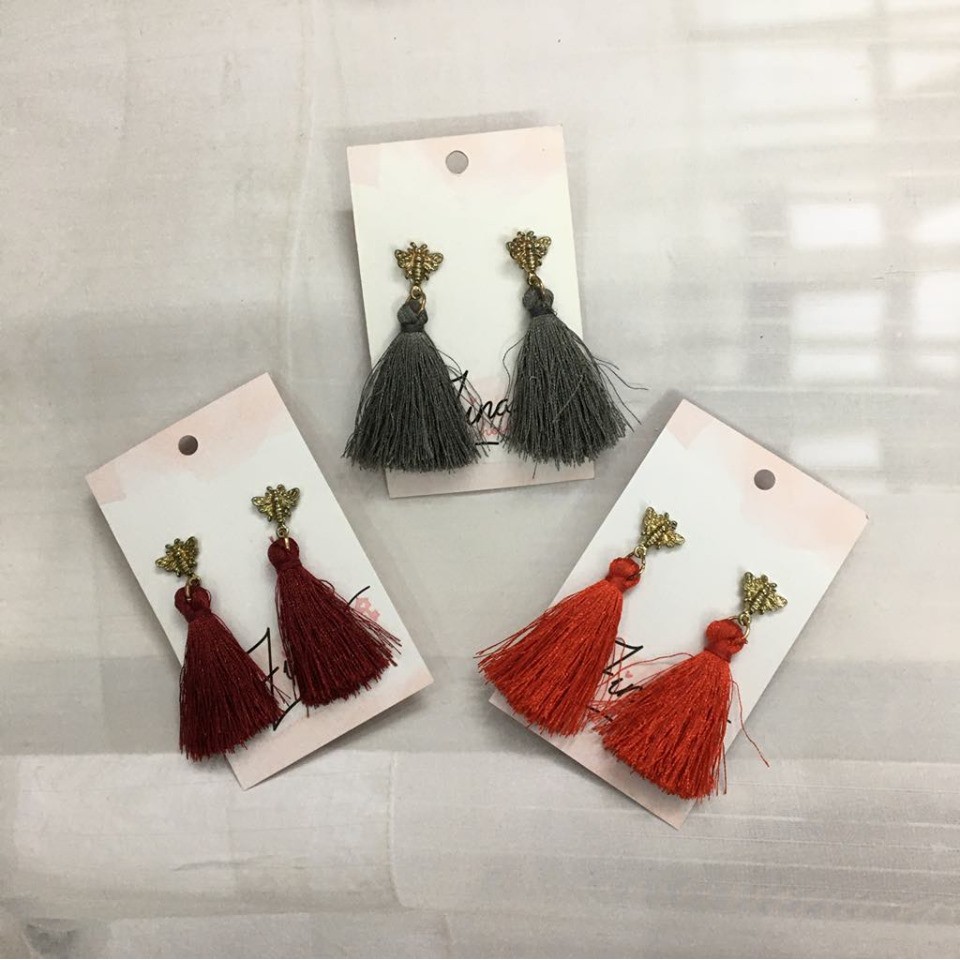 [Freeship Hàng mới về] Khuyên tai tua rua hottrend