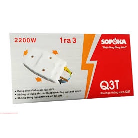 Phích cắm điện thông minh 1 chia 3 và 1 chia 5 SOPOKA Q3 Q5- Tuấn Yến TPHCM