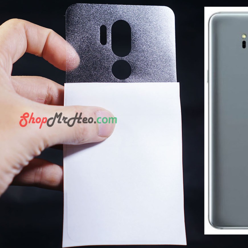 Skin Dán Mặt Sau Lưng Vân 3D LG G7 ThinQ - Carbon, Hình hộp, Nhám, Vân da