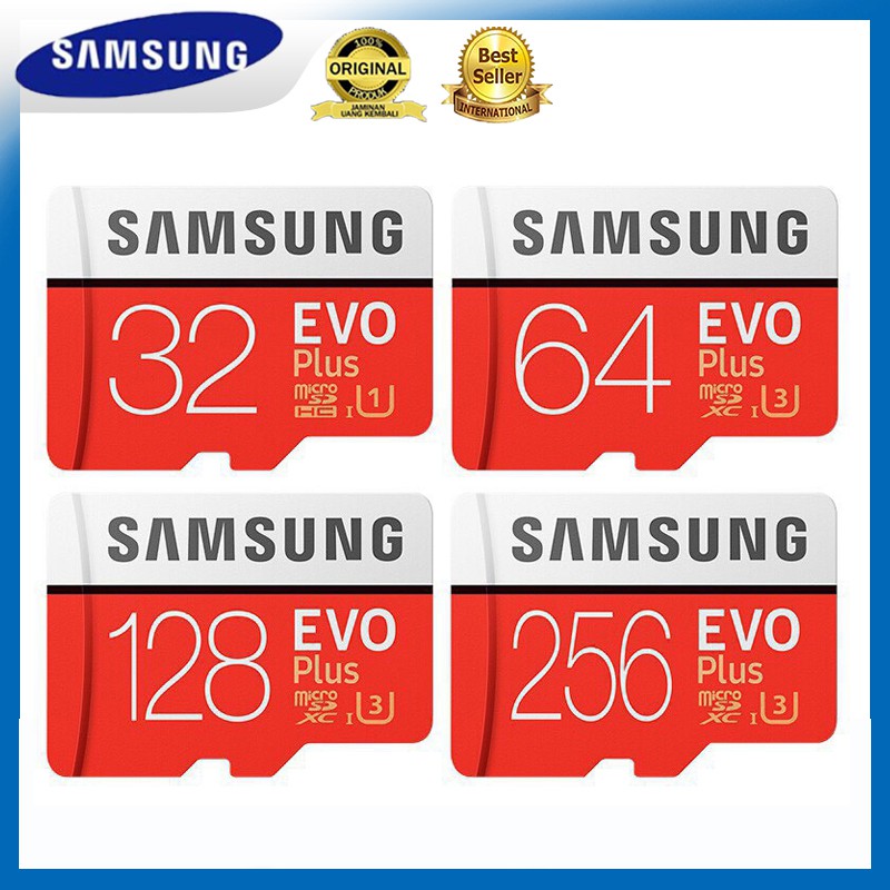 Thẻ nhớ EVO Plus 32GB/64GB/128GB/256GB tốc độ cao up to 80MB/s Micro SDXC U3 Class 10 Kèm Adapter Thẻ Nhớ