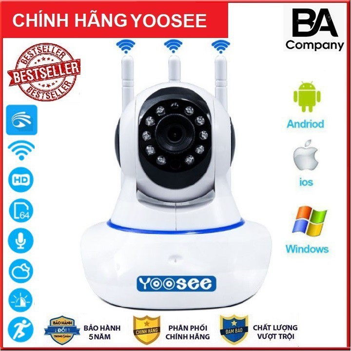 ( RẺ NHẤT SHOPEE ) Camera YooSee Full HD 1080P 2.0 - 3 Anten Siêu nét