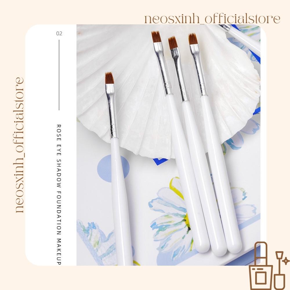 Cọ Vẽ Sơn Móng Tay Màu Trắng- Neosxinh Nails