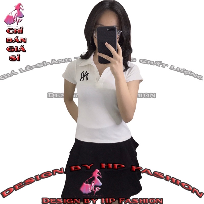 Áo thun nữ ôm body cổ bẻ polo thêu  phong cách hàn quốc cực dễ thương mẫu mới thời trang 2021 | BigBuy360 - bigbuy360.vn