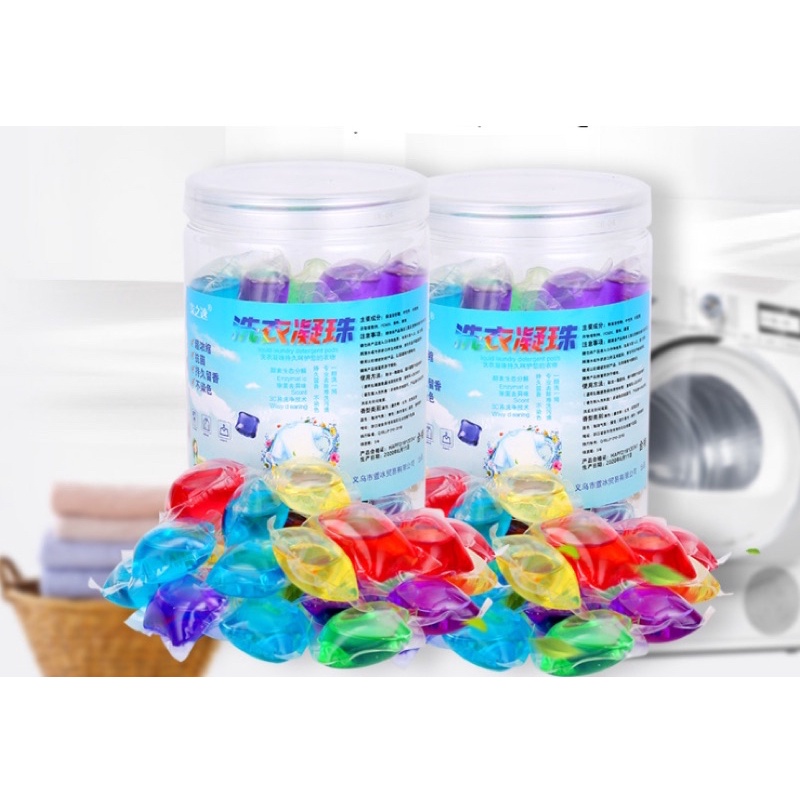 Lọ 30 viên giặt xả quần áo nội địa trung siêu thơm
