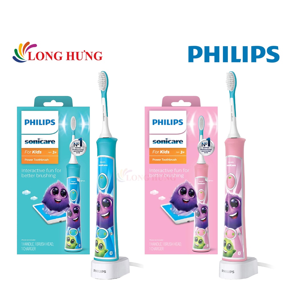 Bàn chải điện trẻ em Philips Sonicare For Kids 3+ - Hàng nhập khẩu