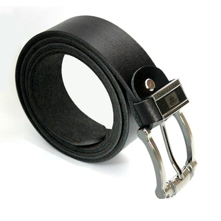 Thắt Lưng Nam Da Bò 1 Lớp Nguyên Miếng Màu Đen Bảo Hành 3 Năm - Tặng Cây Đục Lỗ