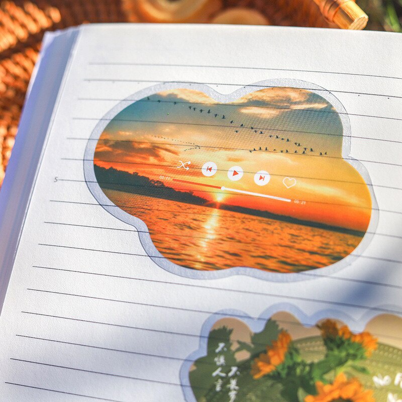 Enjoymore 🕯 Miếng Dán PET Lớn Vintage, 15 Miếng + 1 Tấm PVC Cứng  Sticker Cổ Điển Aesthetic Hình Dán