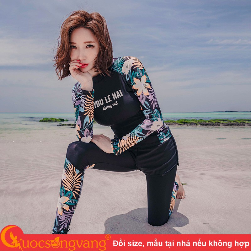 Bộ đồ bơi nữ quần dài đồ bơi nữ quần dài GLSWIM086 Cuocsongvang