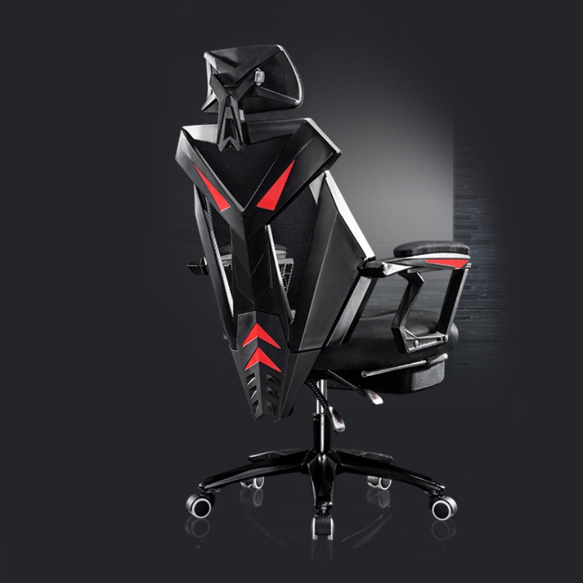 Ghế Gaming, Ghế Chơi Game Kèm Gối, Chân Xoay Điều Chỉnh Kích Thước Tựa Lưng Nằm, Ngồi Học