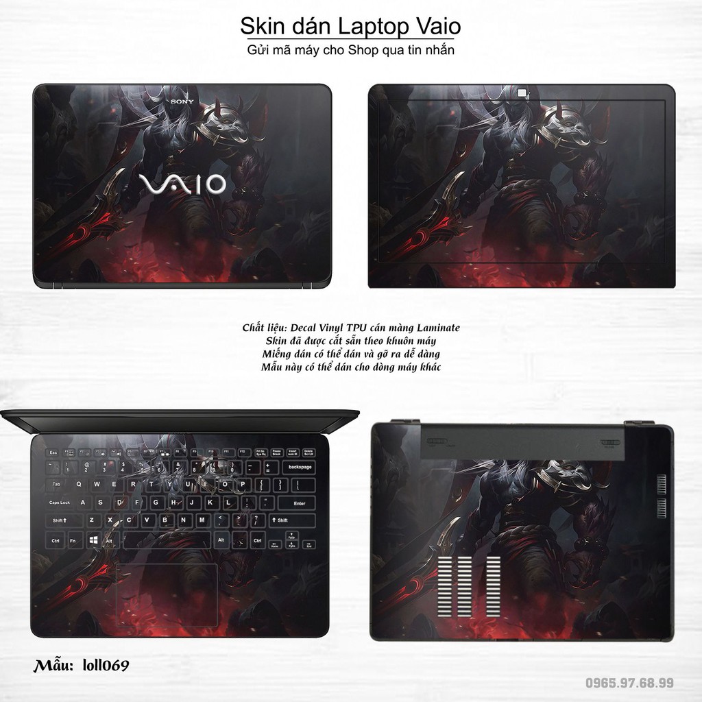 Skin dán Laptop Sony Vaio in hình Liên Minh Huyền Thoại nhiều mẫu 9 (inbox mã máy cho Shop)