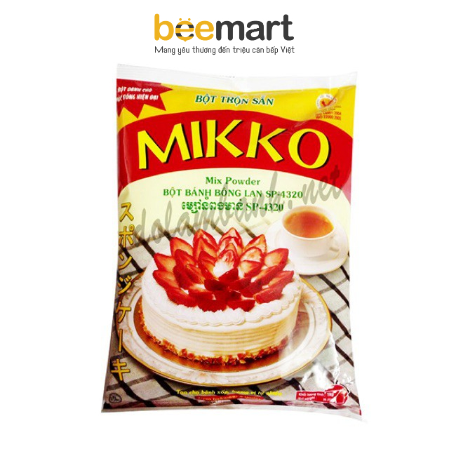 Bột Trộn Sẵn Bánh Bông Lan Mikko 1kg - Bột Trộn Bánh Bông Lan Nhà Bee