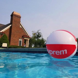 Phao Bóng Supreme Trắng Đỏ Hottrend
