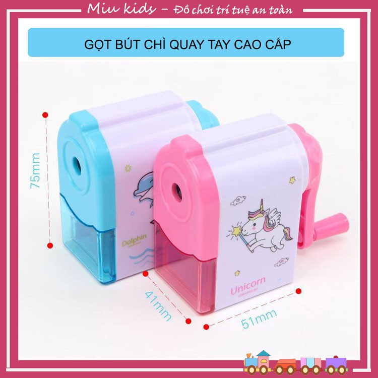 [QUÀ TẶNG 1 BÚT CHÌ] Gọt bút chì quay tay tiện dụng cho bé, xoáy bút chì có quay tay cầm hình kute hàng cao cấp