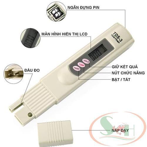 Bút Đo Chất Lượng Nước Cầm Tay Tds-3 Kèm Bao Da