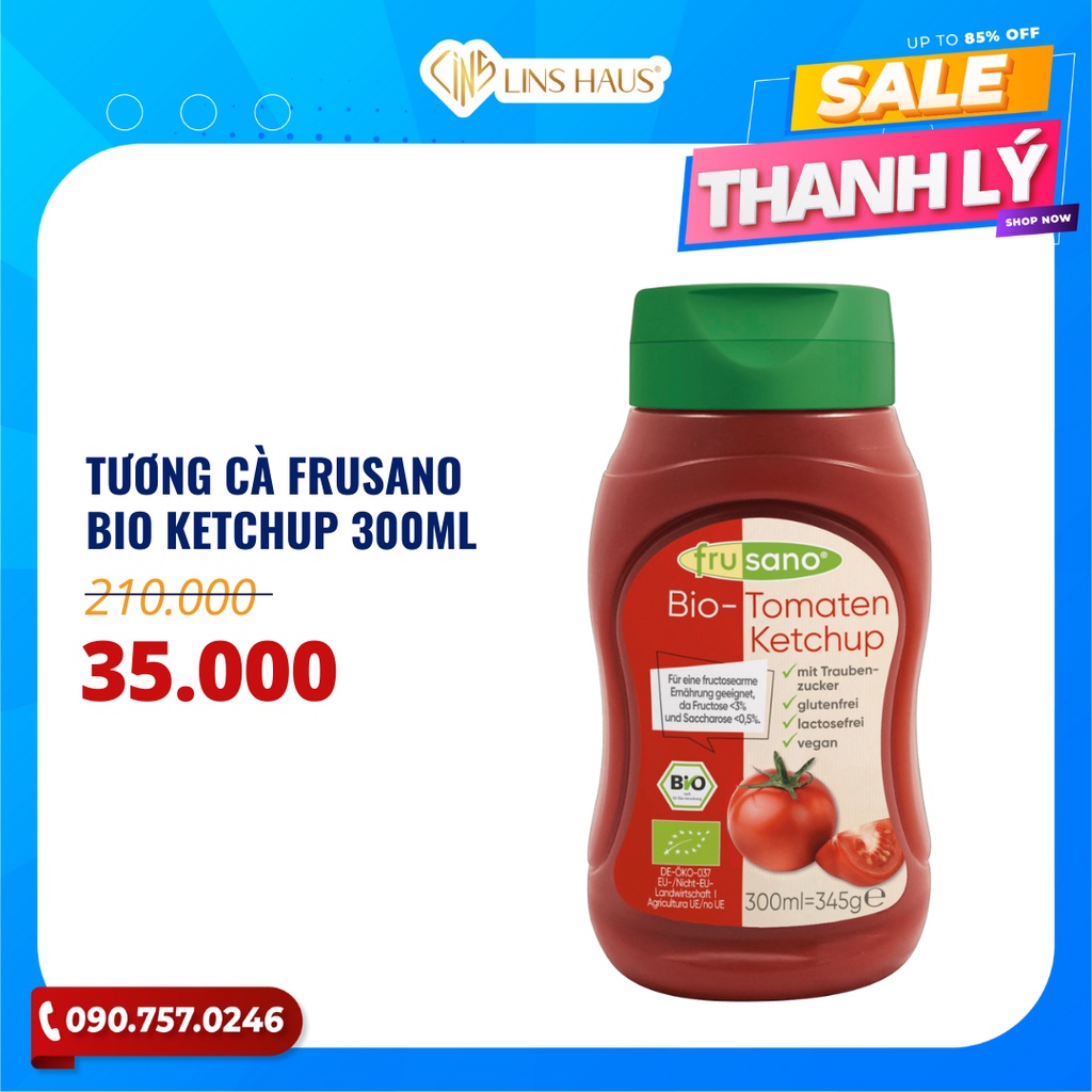 Tương cà Frusano Bio Ketchup 300ml