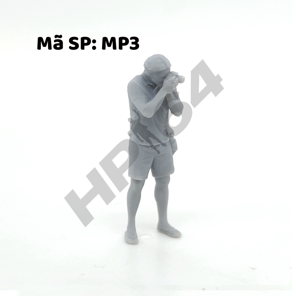 Mô hình nhân vật thô chưa sơn tỉ lệ 1/64 Male Photographer