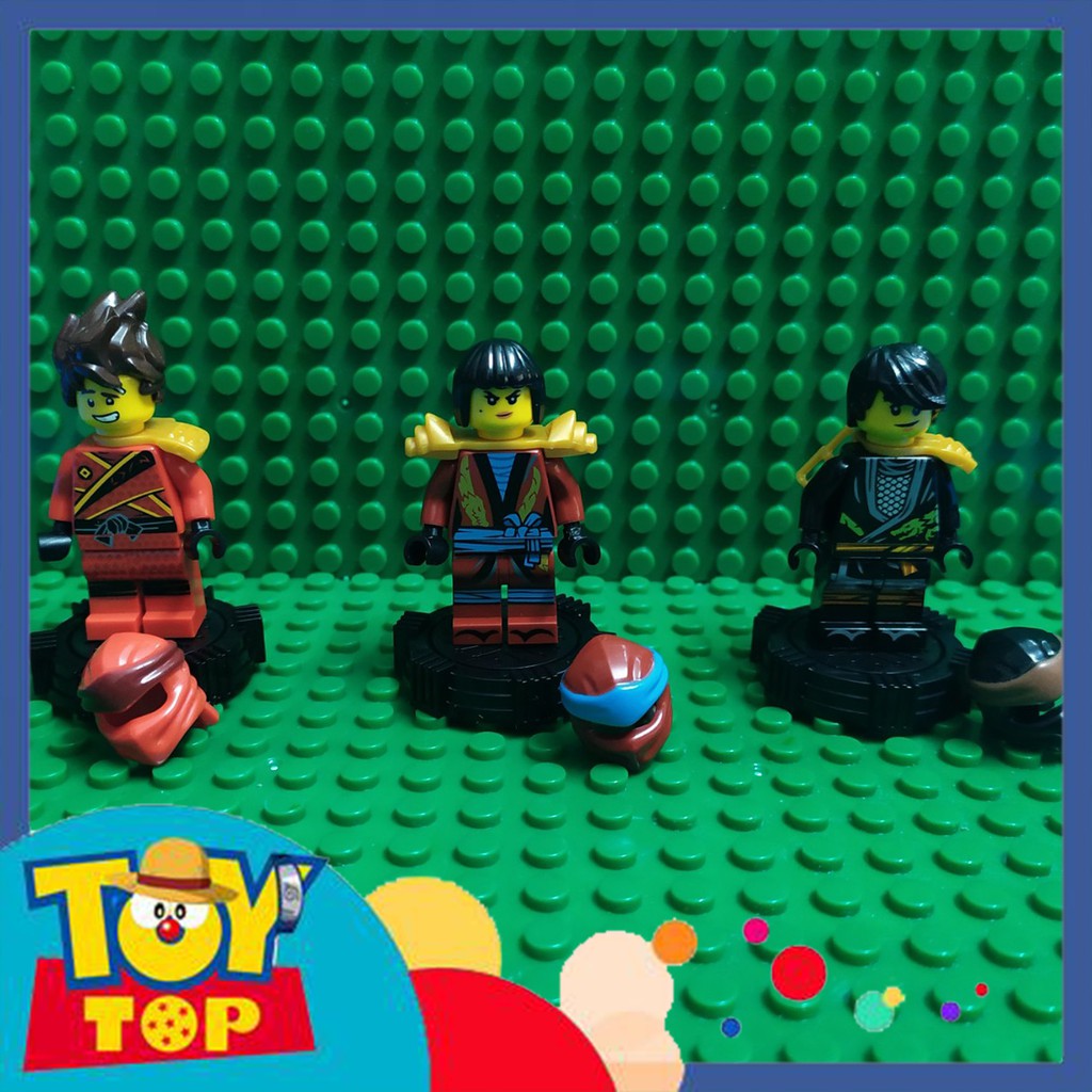 [Một con] Đồ chơi lắp ráp xếp hình ghép ninjago season 10 minifigures kèm đế xoay Ninja Kai Nya Cole SY1277 -1,2,3