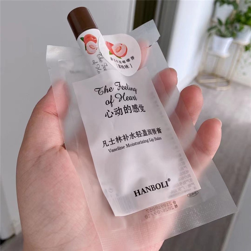 Son dưỡng môi HANBOLI dạng thạch trái cây vaseline màu tiệp da
