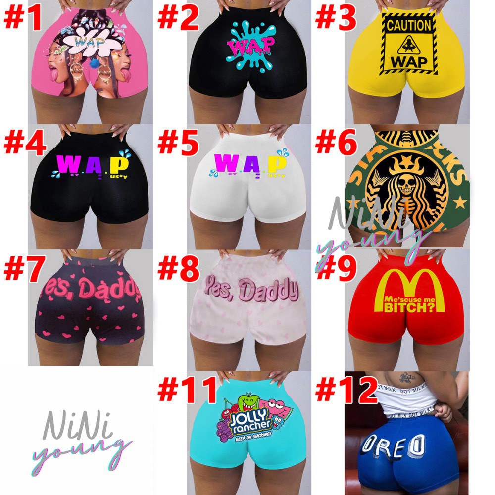 Quần biker nữ Nini Young quần đùi nữ mặc nhà có bigsize hoạ tiết hoạt hình