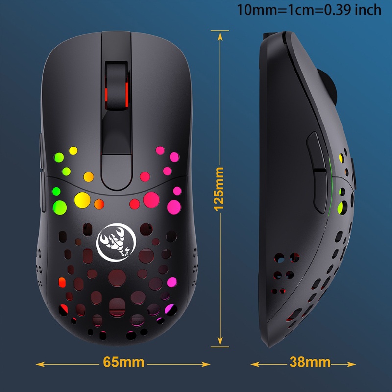 【PC】 Premium and Portable RGB Gaming Mouse Wired / Wireless Computer Parts Electronic Game Mice 6 Buttons Programmable Driver