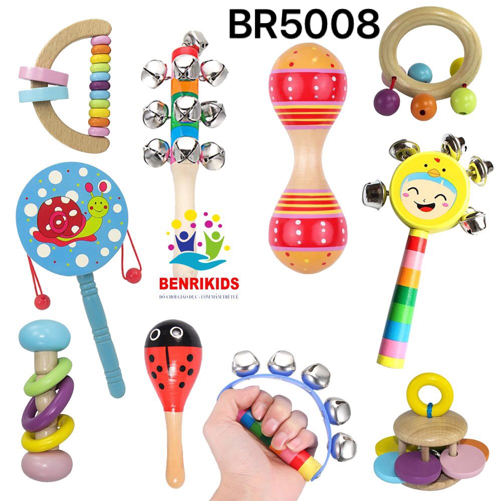 Trọn Bộ 10 Xúc Xắc Lục Lạc Benrikids An Toàn Cho Bé Giúp Phát Triển Toàn Diện Các Giác Quan