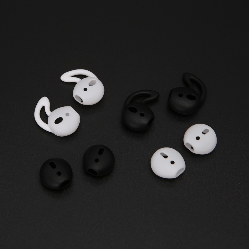 Set 4 Cặp Nút Tai Nghe Nhét Tai Bằng Silicon Mềm Bền Có Móc