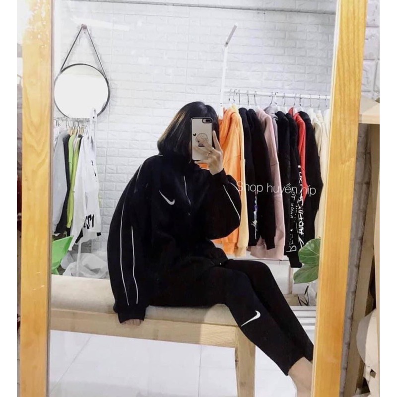 [Rẻ Vô Địch] Áo Khoác Nỉ Tay Dài Unisex Thêu N.i.e.