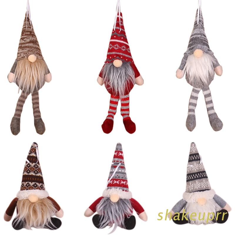 Búp bê treo trang trí cây thông Noel hình ông già Noel không mặt