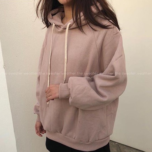 Áo hoodie hồng nhạt The Sweater Weather