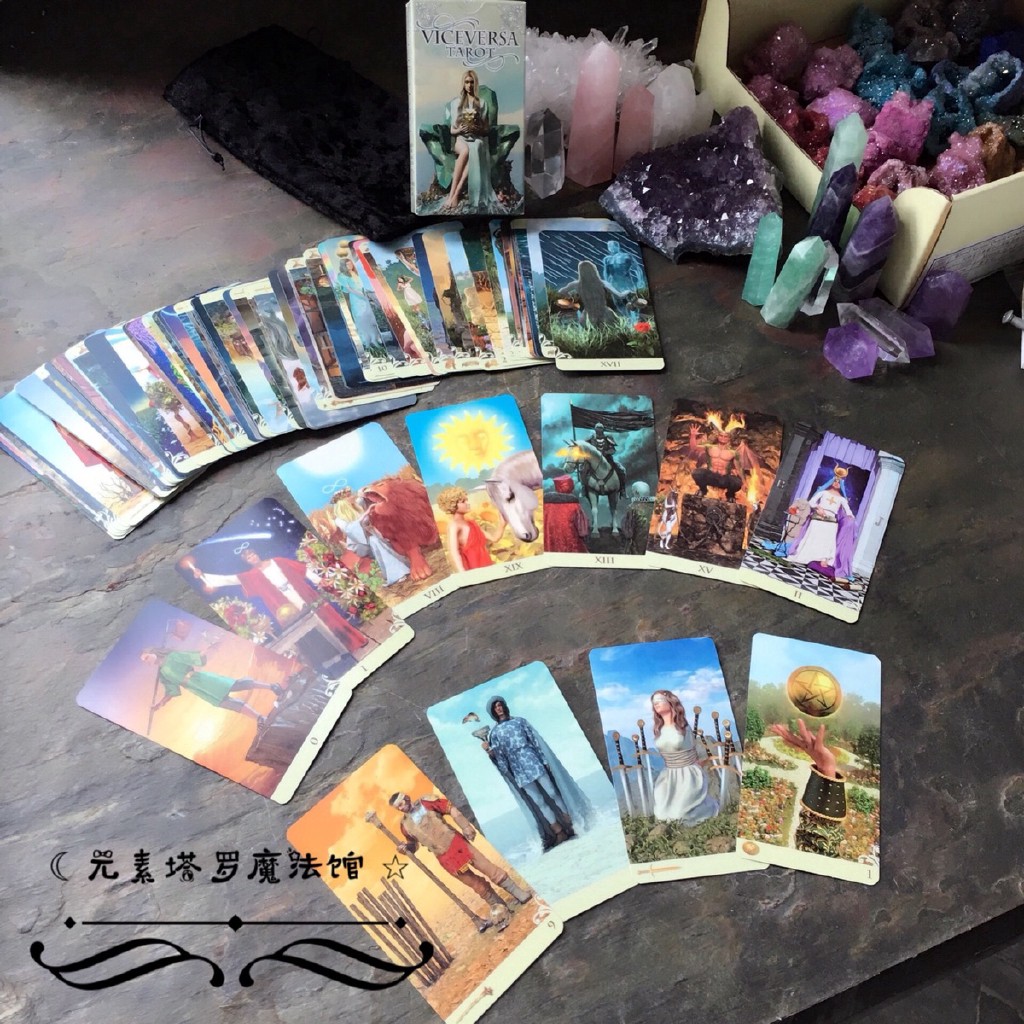 Bộ bài tarot Viceversa hai mặt phiên bản Tiếng Anh tiện lợi dành cho dự báo tương lai  bìa