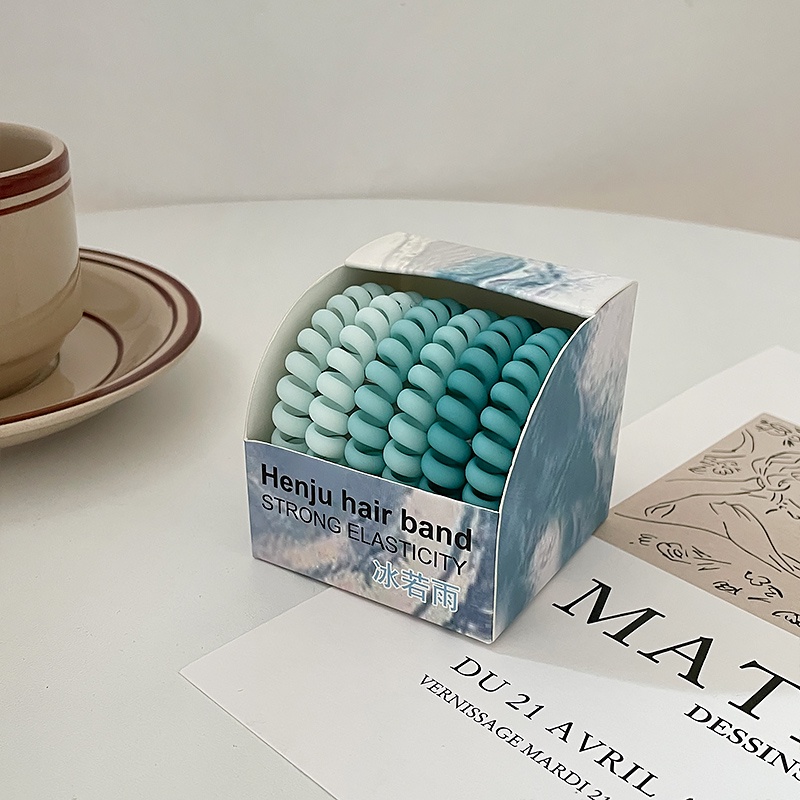 Set 6 Dây Cột Tóc Lò Xo Nhiều Màu Sắc Cá Tính Cho Nữ