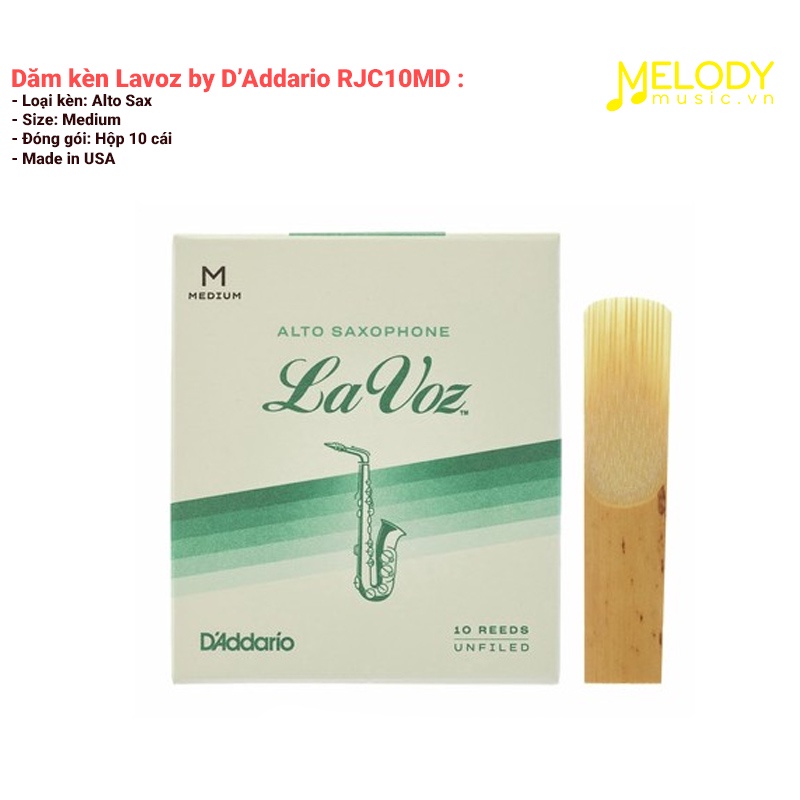 Dăm kèn Saxophone Lavoz D'Addario chính hãng - Lưỡi gà kèn đồng - Made in USA
