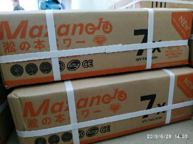 Ắc Quy Xe Máy Nhập Khẩu Thái Lan Xe Atila cũ 7X - 12V7Ah