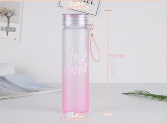 BÌNH THỦY TINH HELLO MASTER 400ML TẶNG TÚI CHỐNG SỐC VÀ TÚI VẢI