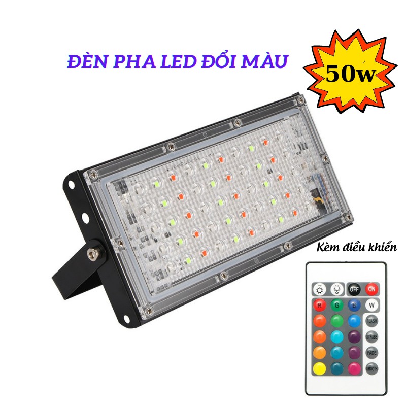 Đèn Led, Đèn Pha Led Đổi Màu ĐÈN DUY THẮNG