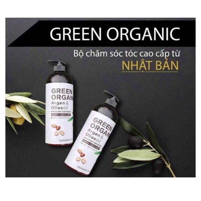 Combo DẦU GỘI -XÃ CAO CẤP GREEN ORGANIC CHÍNH HÃNG