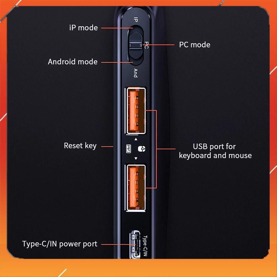 Adapter Hub blutooth 4.0 giúp kết nối bàn phím và chuột hỗ trợ chơi game hiệu Baseus Gamo - Hàng chính hãng