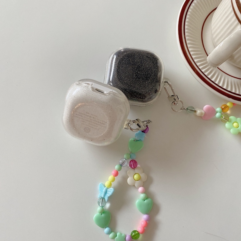 Vỏ Bảo Vệ Hộp Sạc Tai Nghe samsung galaxy buds live & buds fe / buds pro Chống Sốc Hình Gấu cherry Lấp Lánh Cho galaxy buds 2