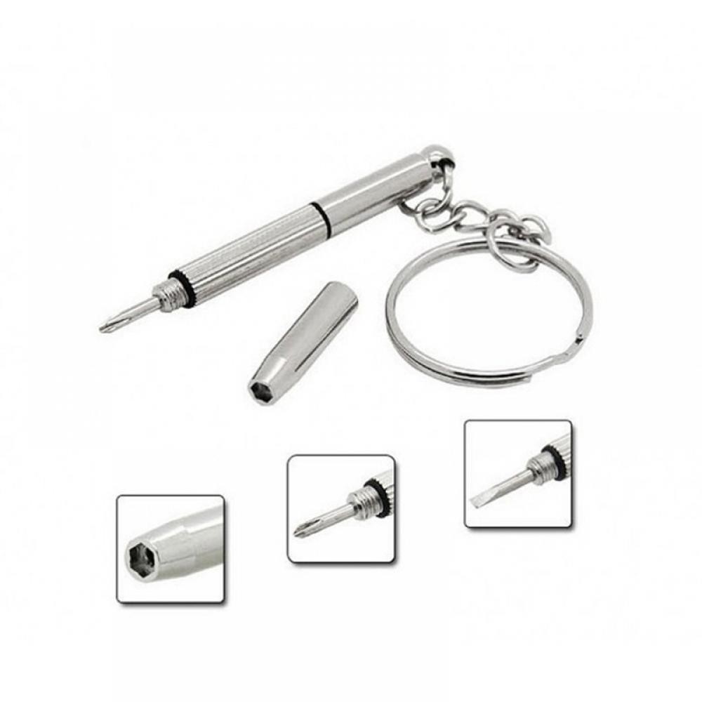 Móc Khóa Tua Vít mini đa năng sửa chữa kính, đồng hồ, điện thoại