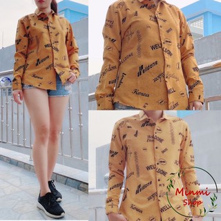 Áo sơ mi nam nữ dài tay áo somi cặp đôi form chuẩn unisex