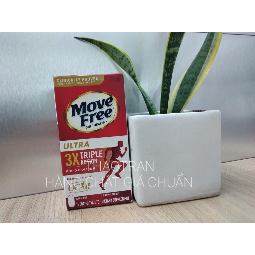 Viên Uống Move Free Joint Health Ultra Type II Collagen + Boron + HA Hộp 75 Viên