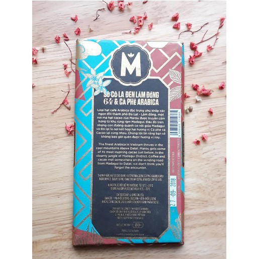 Socola Marou Arabica Coffee Lâm Đồng 64% cacao