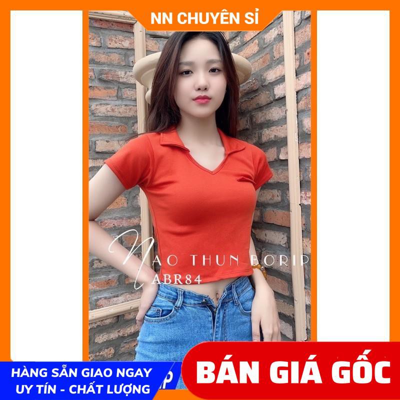 ÁO THUN KIỂU CROPTOP CHẤT BORIP CỰC XINH ABR ⚡100% ẢNH THẬT⚡ ÁO THUN BORIP
