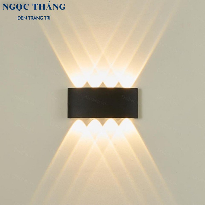Đèn Led hắt tường treo tường trang trí trong nhà ngoài trời 2 bóng 4 bóng 6 bóng 8 bóng Led 220V VNT624 Ngọc Thắng