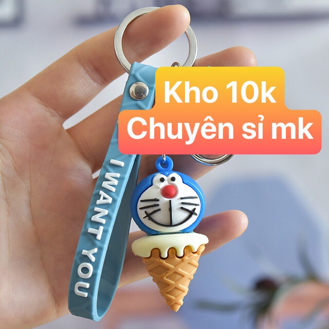 Sỉ 10 móc khoá ốc quế hoạt hình  69k