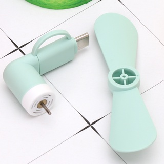 Quạt Mini Cầm Tay 2 Trong 1 Cổng USB Type C Cho Điện Thoại android Micro USB