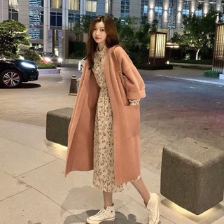 Áo cardigan lông thỏ dáng dài phong cách vintage mùa đông 2022