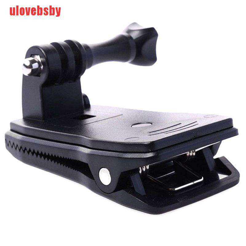 [ulovebsby]Action Camera Clip For Hero 7 6 5 4 Mount 360 Degree Rotary Clip Backpack Mount