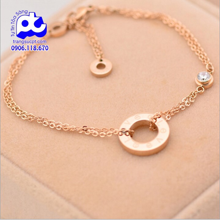 Lắc chân nữ titan cao cấp sang trọng phong cách hàn quốc cao cấp không đen - BB_LC_46